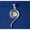 1.12 KT Champanage Rotondo Diamante Solitario Certificato Compleanno Ciondolo No