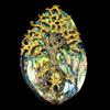 GemsPorium 925 Pendente Argento Sterling Madreperla 63x45mm Albero Della Vita Mano 🎁🎁🎁
