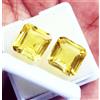 harshj_0 Coppia Di Zaffiro Naturale Giallo Taglio Square 8-10 Ct Gemma Certificata H41