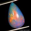 Gemsporium Pera Cab AAA Floreale Flash Gioco Di Colore Cristallo Opale Fuoco 2.78ct 15x9mm