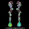 Egemdiamond 925 Orecchini Argento Sterling Pera Fuoco Opale Smeraldo Tanzanite No USA Import