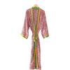 Fatto a mano Kimono In Seta Vintage Da Donna Accappatoio Pigiama Kaftan Copricostume
