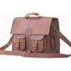 Fatto a mano Borsa Messenger In Pelle Unisex Per Laptop E Libri 18" Valigetta