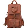 Fatto a mano 28 " Originale Uomo Zaino Fionda Vero Borsa Zaino pelle da Viaggio Vintage