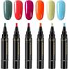 Generico Penne Smalto Gel Per Unghie 6 Colori A Asciugatura Rapida Senza UV Per Manicure Professionale Formula Resistente Scheggiature Lunga Durata Contenuto 8ml Penna Durata 3 Anni