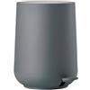 Zone Denmark Nova, 5 litri, forma rotonda, plastica, grigio, con pedale, 230 mm