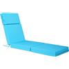 VEVOR Set di 2 Cuscino per Chaise Longue, 182,9 x 53,3 x 7,6 cm, Impermeabili Resistenti allo Sbiadimento, per Sdraio con Lacci, Spessi Cuscini per Sdraio da Giardino per Piscina, Verde Acqua