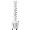 VEVOR Sistema di Coltivazione Idroponica, 50 Baccelli Verticali a 10 Livelli, Torre Idroponica Mobile con Pompa dell'Acqua e Ruote, Germinazione Interno, per Erbe Aromatiche Frutta Verdura