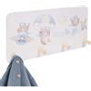 Relaxdays Appendiabiti per Bambini, 4 Ganci, da Parete, Motivo Orsetto | MDF, legno di pino, fissaggi inclusi, cameretta, stanza neonati, corridoio, appendiabiti a parete
