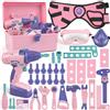 Vanplay Cassetta Attrezzi Bambini Attrezzi Giocattolo con Trapano Elettrico Attrezzi Lavoro Regalo di Natale per Bambini Ragazzo Ragazza 3 4 5 6 7 Anni (52, Rosa)