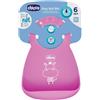 CHICCO (ARTSANA SpA) Chicco Bavaglino Silicone Easy Roll Colore Rosa 6Mesi+