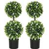 HOMCOM Set da 2 Piante Artificiali, Pianta artificiale resistente ai raggi UV in Vaso da Fiori, 70 cm Pianta da Interno per Soggiorno, Giardino | Aosom Italy