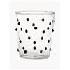 Zafferano Set di 6 bicchieri fatti a mano in vetro borosilicato Party - Nero, Trasparente