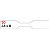 Markin Etichette bianche permanenti Markin Copiatabu 46x8 mm - conf. 10 pzblister da 10 ff A4 - X11030 - F01784