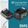 Waitley 10.8V 12V 6A Ricaricabile Sostituisci la batteria agli ioni di litio per Makita CXT 6.0Ah Slide Style BL1040 BL1040B BL1015 BL1020B BL1020 BL1016