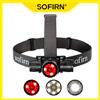 Sofirn HS21 Lampada frontale 2000lm EDC 18650 USB C Torcia ricaricabile SFT40 Led Potente faro IP65 Torcia a induzione a infrarossi