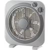 SCINTILLA Ventilatore quadrato, 10 pollici, 45W, 6 pale, 3 velocità, timer 1h, leggero, compatto, Spark