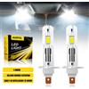 AUXITO 2 Pezzi 12000LM H1 LED Canbus Lampadina Faro Senza Errori H1 LED Luce Fendinebbia Auto Senza Ventola 60W 12V 6500K Bianco Plug & Play