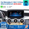 Nunoo Android 14 Wireless CarPlay Per Mercedes C GLC V W205 X253 W447 NTG 5.5 NTG 6.0 2019-2023 Radio Auto Lettore Multimediale schermo