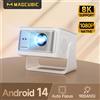 Magcubic Proiettore Magcubic Auto Focus Android14 900ANSI 4K 8K nativo 1080P HY350Max con Wifi6 BT5.4 16G Allwinner H726 portatile esterno