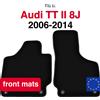 Wielganizator Tappetini anteriori in velluto per Audi TT II 8J cabriolet roadster (2006-2014) - Nero (2 pezzi) set tappetini anteriori per auto