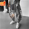 Bandai 2025 Rufy Anime One Piece Harajuku Pantaloni di cotone da uomo Autunno Inverno Cotone Tendenza Loose-Fit Donna Casual Sport Leggings affusolati Y2K