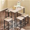SoBuy OGT11 set tavolo da bar tavolo da pranzo da 5 pezzi tavolo da bistrot con 4 sedie gruppo posti
