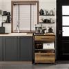 SoBuy Carrello di servizio SoBuy FKW118-PF con 1 contenitore rimovibile, carrello da cucina su ruote, carrello bar