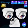 Techage Telecamera IP PoE Techage 8MP 4K con Rilevamento Umano AI, Visione Notturna a Colori, Dome per Interni per Sistema NVR, Videosorveglianza ONVIF