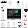 KERUI Sistema di Allarme Domestico KERUI 4G/WiFi GSM con Pannello Touch Screen IPS da 7 Pollici Compatibile con Tuya Sistema di Allarme Wireless Antifurto
