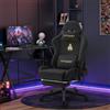 Vittanly Sedia da gaming Vittanly, sedia da gaming di lusso in finta pelle scamosciata, sedia da ufficio, sedia da scrivania ergonomica con poggiapiedi, poggiatesta e cuscino lombare, braccioli 3D, 90-155 °