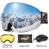 COPOZZ Occhiali da sci antiappannamento senza cornice Set di lenti notturne Protezione UV400 al 100% Sci Snowboard Cinturino antiscivolo Occhiali da neve per uomo Donna