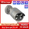 Techage H.265 Telecamera IP POE audio bidirezionale da 4 MP IP66 Telecamera di sorveglianza di sicurezza CCTV video esterna impermeabile per sistema POE NVR