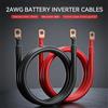ECGSOLAX Cavo Elettrico ECGSOLAX 2AWG per Batteria e Inverter, Cavo in Rame per Connessione Solare per Inverter Auto e Barca