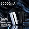 cohana Batteria esterna da 60000 mAh, ricarica super veloce da 66 W, ricarica fino a 5 dispositivi contemporaneamente, caricabatterie portatile per iOS e Android, alimentazione di riserva affidabile per