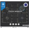 Bosch Serie 4 PNP6B6K40 Piano cottura a gas 60 cm 5 fuochi Vetro Nero