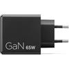 Lenovo Dual USB-C 65W GaN Charger, alimentatore compatto da muro con doppia Type-C, cavo USB-C 1,5 m incluso ideale per laptop, cellulare e tablet: un