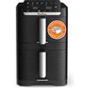 Moulinex Easy Fry Crispy Stack, Friggitrice ad Aria con Doppia Funzione, Salvaspazio, Frontale Rimovibile, EZ7568
