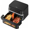 VIOMI 11L Vortex Pro Flex Friggitrice ad Aria, Separatore, 2800W, 8-in-1 | Design Flex: Separatore per 1 Zona XL o 2 Camere, Vista Cestello, Cottura Sincro, Cassetto Lavastoviglie, Garanzia 2 Anni