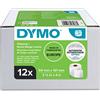 DYMO LW etichette per spedizioni grandi | 54 mm x 101 mm | 12 rotoli da 220 etichette facilmente staccabili (2640 etichette) | autoadesive | per etichettatrici LabelWriter | originali