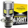 Ruiandsion 1 pz H6M Lampadina faro LED Super Bright 3030 22SMD Chip Lampadina LED 6V 12V Universale P15D Lampadina faro LED per moto (fascio Hi/Lo) 6000K Bianco