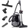 Fakir Black Vac Power | TS 790 Aspirapolvere da pavimento con sacchetto, silenzioso con motore ad alte prestazioni, aspirapolvere con cavo e filtro HEPA 14 per chi soffre di allergie, raggio d'azione 12 m,
