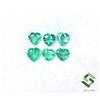 Sbi Gems Smeraldo Naturale Cuore 4x4-4.25x4.25 mm Lotto 06 Pz Gemma Sciolta
