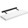 VASAGLE Mensola da Muro, Mensola da Parete, 20 x 60 x 3,8 cm, per Portafoto Decorazioni, Soggiorno Studio Cucina, Bianco Classico LWS26WT
