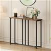 YITAHOME Tavolo Consolle, 80cm Consolle Ingresso, Piccolo Tavolo per Decorazioni, Tavolino Da Divano, Console, Corridoio, Soggiorno, Assemblaggio Semplice, Marrone Rustico