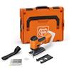 FEIN Seghetto a batteria per metallo e legno corsa 26 mm F-IRON Jig 26 AS. Seghetto alternativo potente e versatile per metallo e legno per tagli precisi e curvi.Senza batterie e caricabatteria