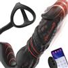 SuperLove Fast & Strong Thrusting Prostate Massager Anal Vibrator with Penis Ring, Remote & App Black