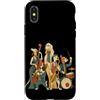 Paws & Trails Custodia per iPhone X/XS Divertente cane Jazz Band Music Lover Musicista Sassofono