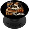 Halloween Witch Book Lover Spooky Readin Vietare un libro significa temere il suo magico lettore di libri di Halloween PopSockets PopGrip Adesivo