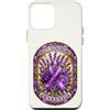 Rett Syndrome Awareness Month Designs Custodia per iPhone 12 mini Rett Syndrome Awareness nastro viola vetro colorato stile